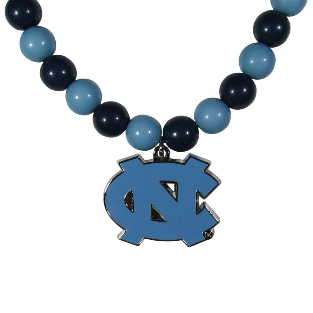 North Carolina Tar Heels   Fan Bead Necklace 