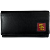 USC Trojans Leather Trifold Wallet