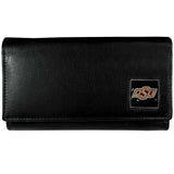 Oklahoma St. Cowboys Leather Trifold Wallet