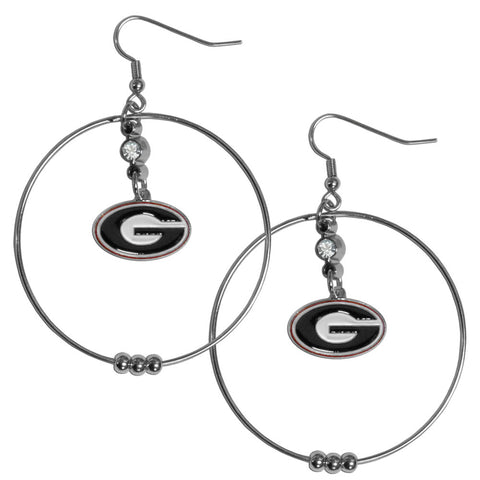 Georgia Bulldogs 2 Inch Hoop Earrings