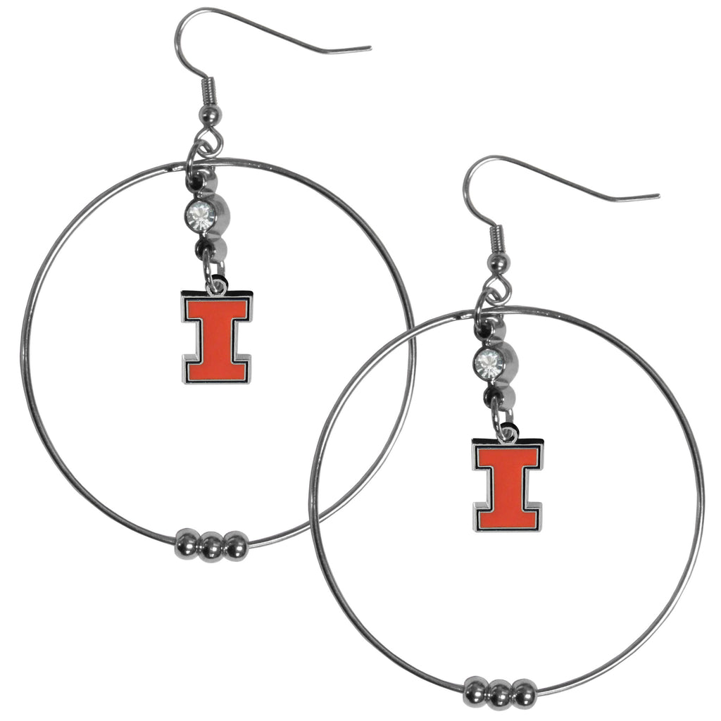 Illinois Fighting Illini 2 Inch Hoop Earrings