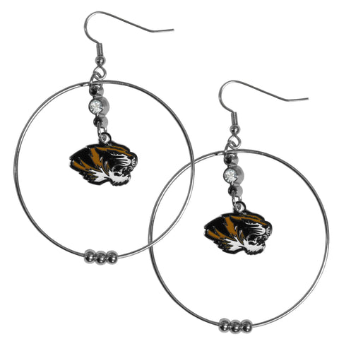 Missouri Tigers 2 Inch Hoop Earrings