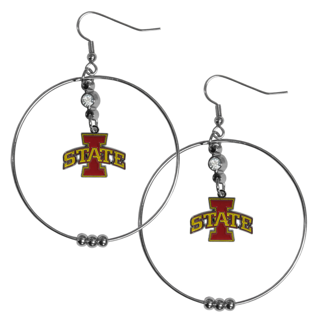 Iowa St. Cyclones 2 Inch Hoop Earrings