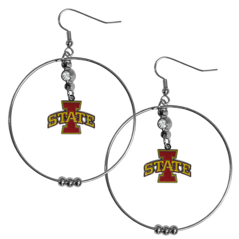 Iowa State Cyclones   2 Inch Hoop Earrings 