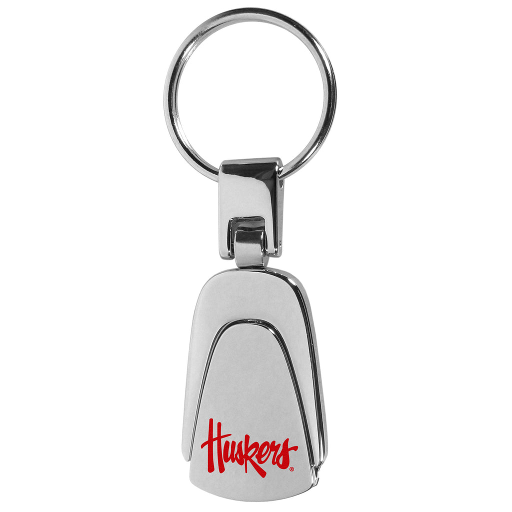 Nebraska Cornhuskers Steel Teardrop Key Chain