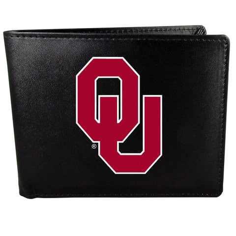 Oklahoma Sooners   Leather Bi fold Wallet Large Logo 