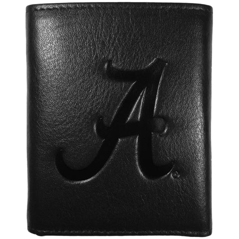 Alabama Crimson Tide   Embossed Leather Tri fold Wallet 
