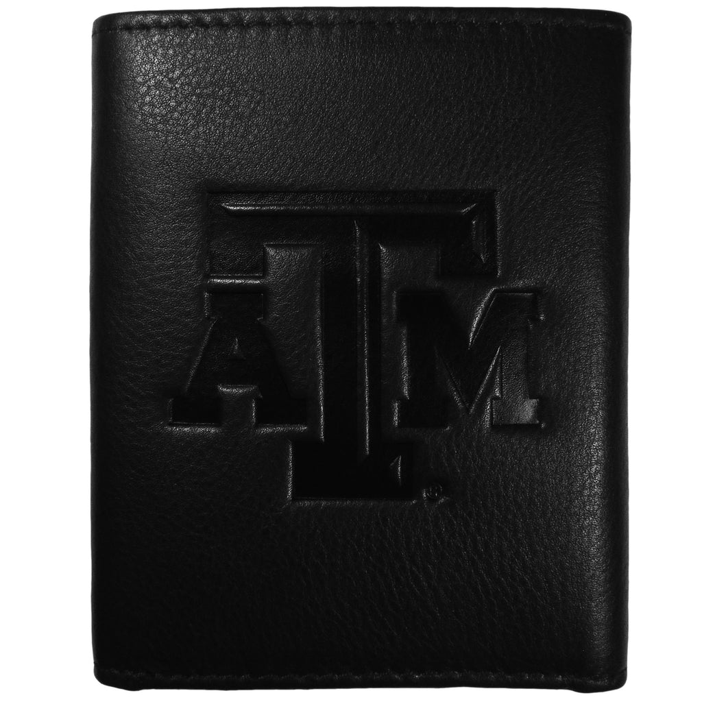 Texas A & M Aggies Embossed Leather Trifold Wallet