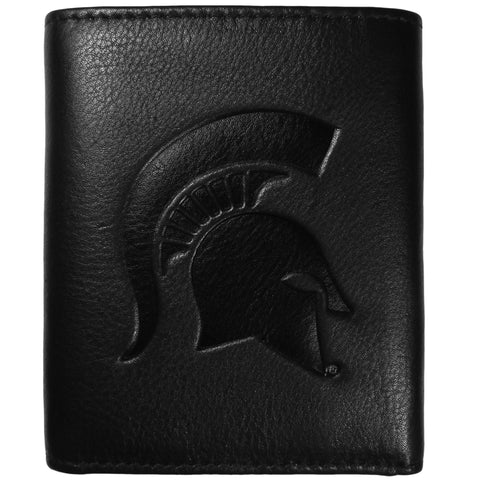 Michigan St. Spartans Embossed Leather Trifold Wallet