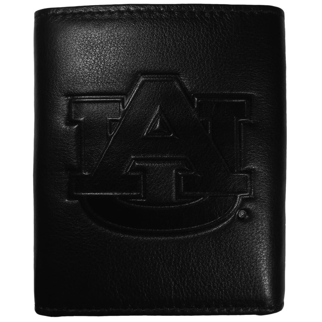 Auburn Tigers Embossed Leather Trifold Wallet