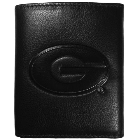 Georgia Bulldogs Embossed Leather Trifold Wallet