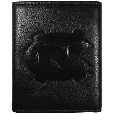N. Carolina Tar Heels Embossed Leather Trifold Wallet