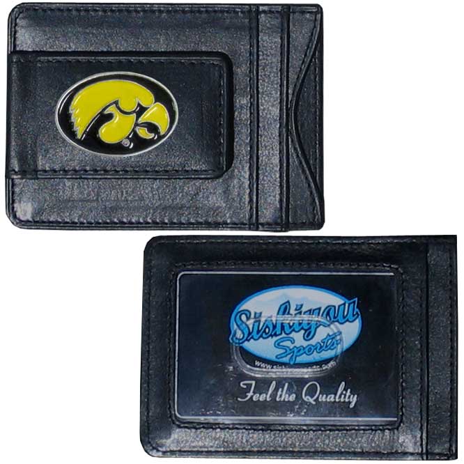 Iowa Hawkeyes Leather Cash & Cardholder