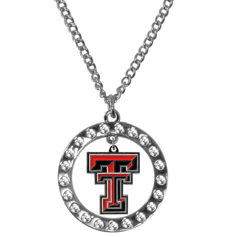 Texas Tech Raiders Rhinestone Hoop Necklaces