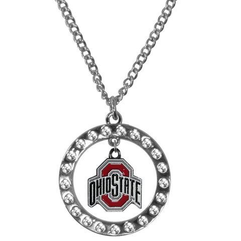 Ohio State Buckeyes   Rhinestone Hoop Necklaces 
