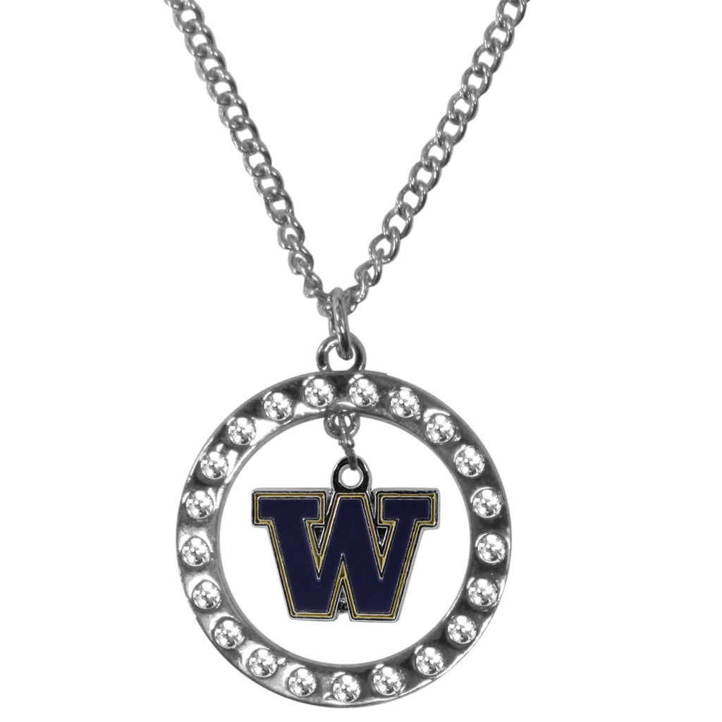 Washington Huskies Rhinestone Hoop Necklaces