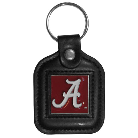 Alabama Crimson Tide Square Leather Key Chain