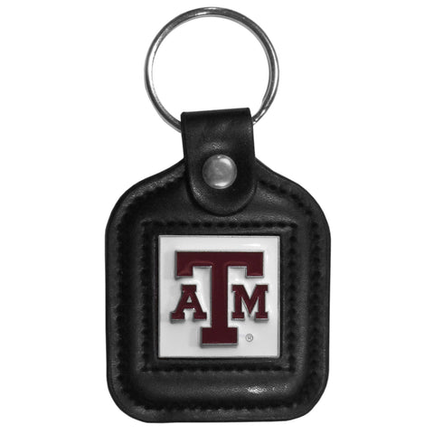 Texas A & M Aggies Square Leather Key Chain