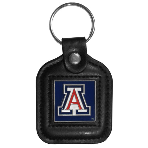 Arizona Wildcats Square Leather Key Chain
