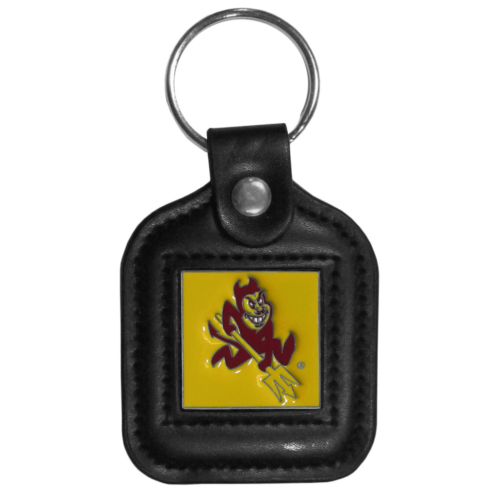 Arizona St. Sun Devils Square Leather Key Chain