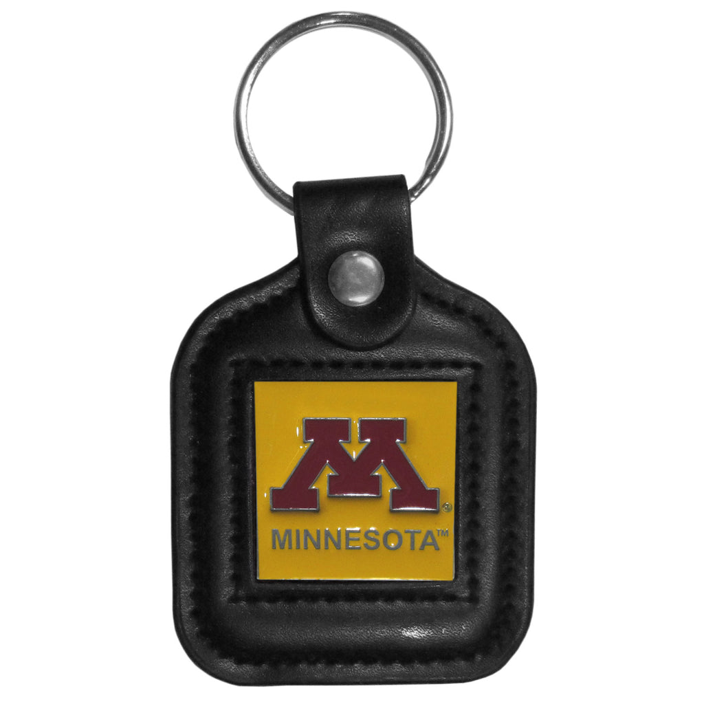 Minnesota Golden Gophers Square Leather Key Chain