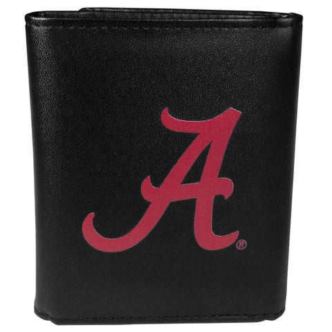 Alabama Crimson Tide   Leather Tri fold Wallet Large Logo 