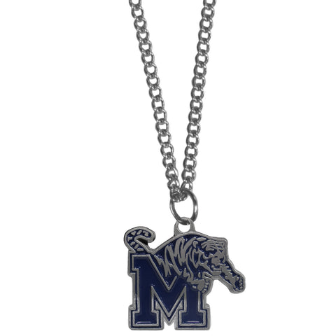 Memphis Tigers Chain Necklace - with Small Charm