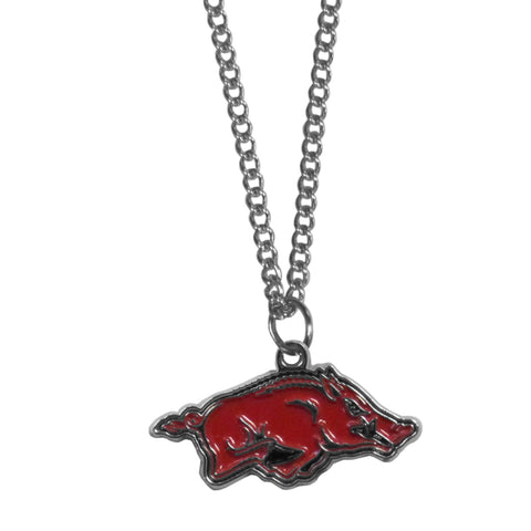 Arkansas Razorbacks   Chain Necklace with Small Charm 