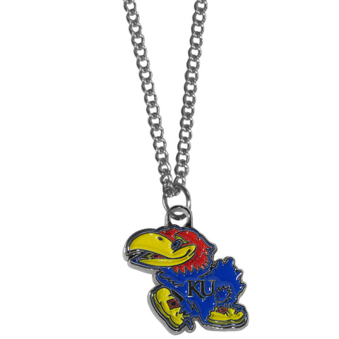 Kansas Jayhawks Chain Necklace - with Small Charm