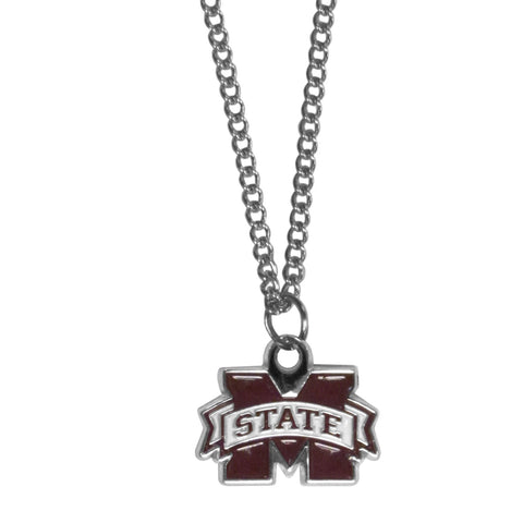 Mississippi St. Bulldogs Chain Necklace - with Small Charm