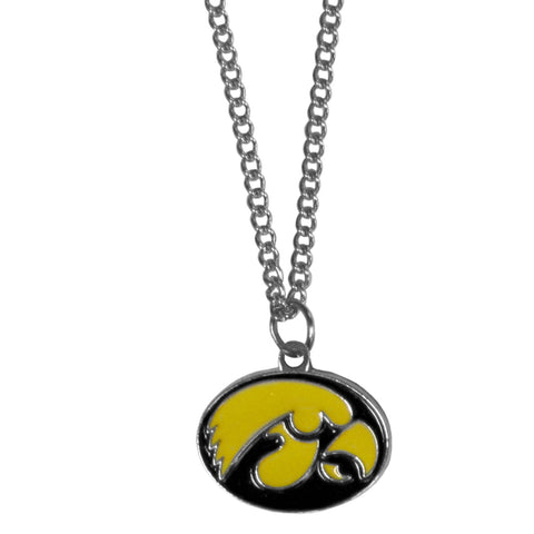 Iowa Hawkeyes   Chain Necklace with Small Charm 