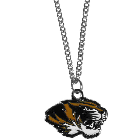 Missouri Tigers Chain Necklace - with Small Charm