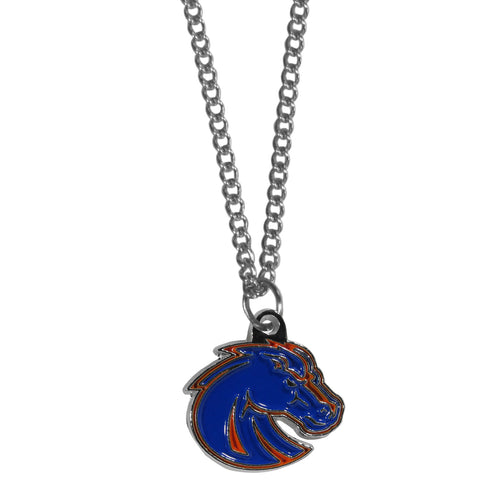 Boise St. Broncos Chain Necklace - with Small Charm