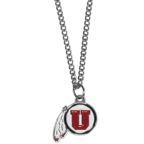 Utah Utes Chain Necklace - with Small Charm