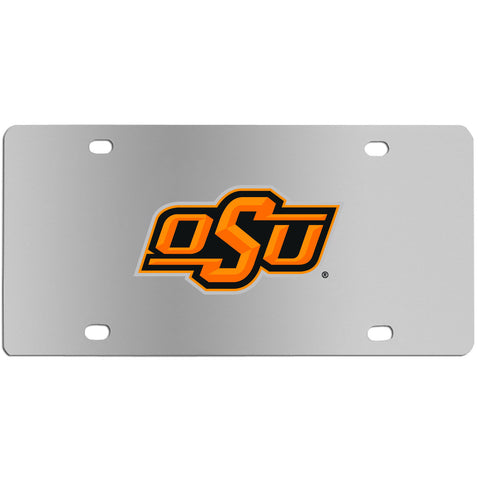 Oklahoma St. Cowboys Steel License Plate - Wall Plaque