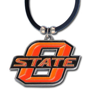 Oklahoma St. Cowboys Rubber Cord Necklace