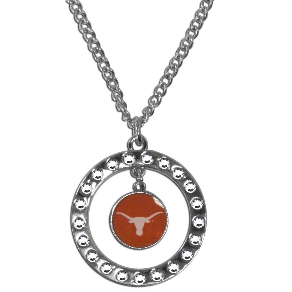 Texas Longhorns Rhinestone Hoop Necklace