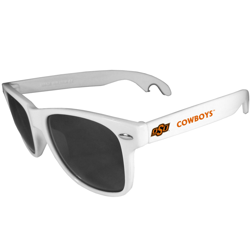 Oklahoma State Cowboys   Beachfarer Bottle Opener Sunglasses White 