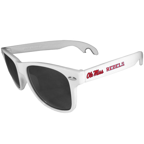 Mississippi Rebels Beachfarer Bottle Opener Sunglasses -  White