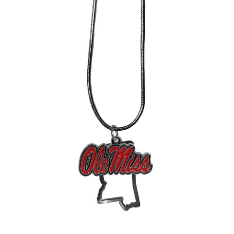 Ole Miss Rebels   State Charm Necklace 