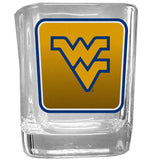 W. Virginia Mountaineers Square Glass Shot Glass