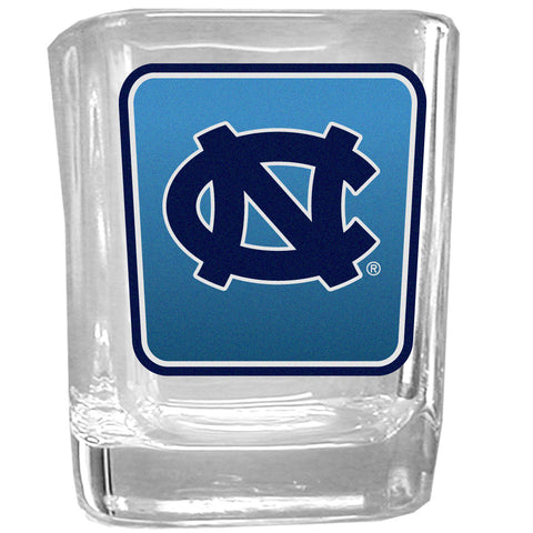 N. Carolina Tar Heels Square Glass Shot Glass