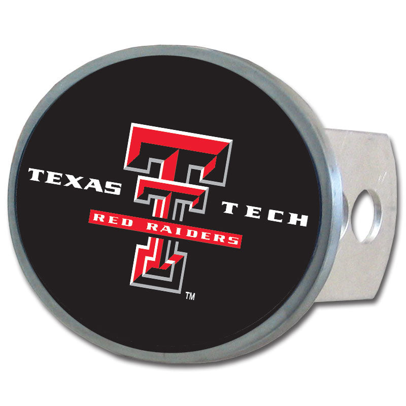 Texas Tech Red Raiders Oval Metal Hitch Cover Class II and III