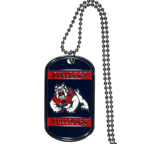 Fresno St. Bulldogs Tag Necklace