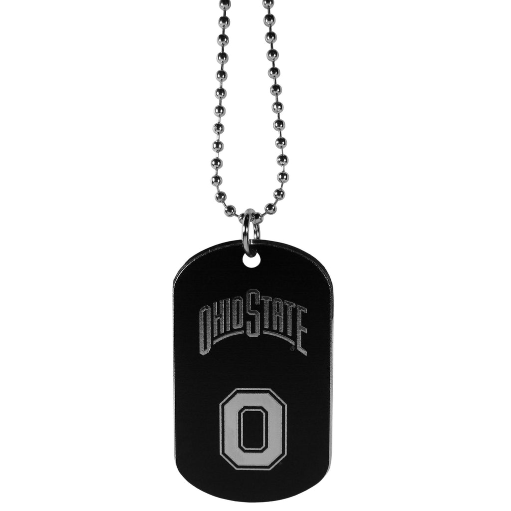 Ohio State Buckeyes   Chrome Tag Necklace 