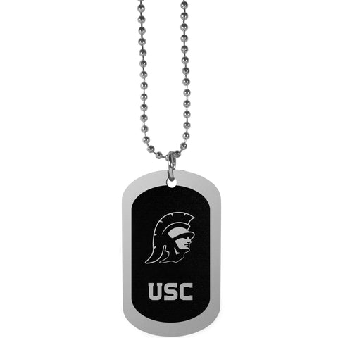 USC Trojans Chrome Tag Necklace