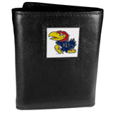 Kansas Jayhawks Leather Trifold Wallet