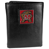 Maryland Terrapins Leather Trifold Wallet