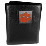 Clemson Tigers Leather Trifold Wallet