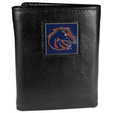 Boise St. Broncos Leather Trifold Wallet